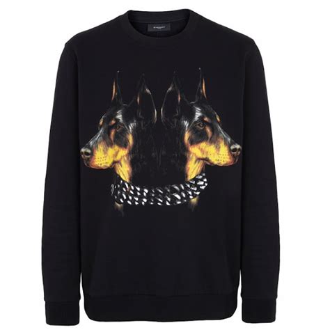 givenchy doberman sweatshirt black|givenchy crest sweatshirt.